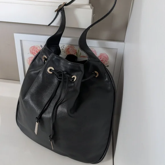 🖤 Vintage Y2K Gucci 001-4030 Genuine Smooth Leather Shoulder Satchel Bag, Black - Picture 6 of 16